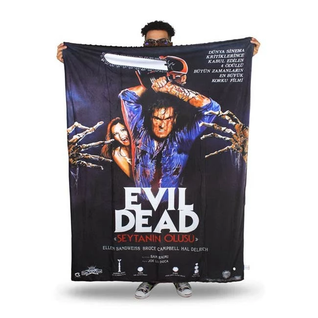 Creepy Co. Evil Dead Ash Chainsaw Throw Blanket 2 Creepy Co. Evil Dead Ash Chainsaw Throw Blanket - Image 2