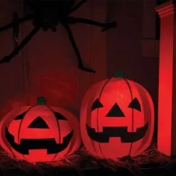 Other Set Of 2 Large Light Up Pumpkins 6 Other Set Of 2 Large Light Up Pumpkins -Halloween Gear Sales 2 pumpkin set 2 in a bag light up halloween
