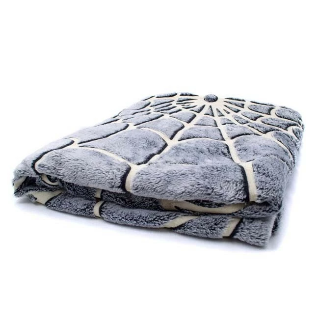 Kreepsville 666 Kreepsville666 Spiderweb Glow In The Dark Blanket *SALE* 3 Kreepsville 666 Kreepsville666 Spiderweb Glow In The Dark Blanket *SALE* - Image 3