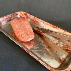 Other Surgical Tray With Silicone Severed Tongue -Halloween Gear Sales 3 surgical tray horror prop with severed tongue