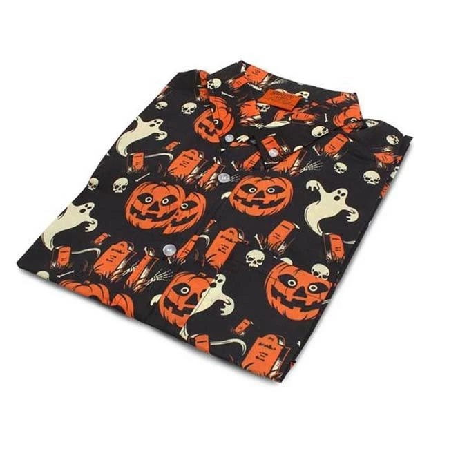 Creepy Co. Beistle® Graveyard Gourd Button Up Shirt *SALE* 2 Creepy Co. Beistle® Graveyard Gourd Button Up Shirt *SALE* - Image 2