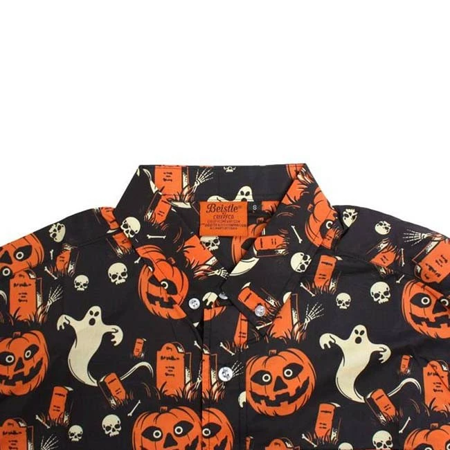 Creepy Co. Beistle® Graveyard Gourd Button Up Shirt *SALE* 6 Creepy Co. Beistle® Graveyard Gourd Button Up Shirt *SALE* - Image 6