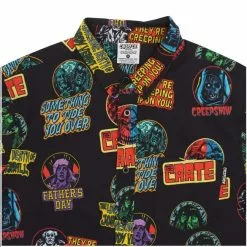 Creepy Co. Creepshow Comic Portraits Button Up Shirt -Halloween Gear Sales 4 creepy co creepshow comic portraits shirt
