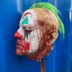 Other Silicone Severed Head On Spike Laughing Larry -Halloween Gear Sales 4 laughin larry clown severed silicone head