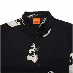 Creepy Co. Beistle Afraid Of The Dark Button Up Shirt *SALE* -Halloween Gear Sales 5 beistle afraid of the dark ghost button up shirt creepy company