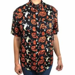 Creepy Co. Beistle® Graveyard Gourd Button Up Shirt *SALE* 9 Creepy Co. Beistle® Graveyard Gourd Button Up Shirt *SALE* -Halloween Gear Sales 5 beistle graveyard gourd button up shirt creepy co