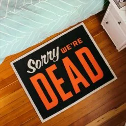 Creepy Company Creepy Co. Sorry We're Dead Rug -Halloween Gear Sales 5 creepy co sorry we re dead rug