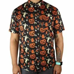 Creepy Co. Beistle® Graveyard Gourd Button Up Shirt *SALE* 10 Creepy Co. Beistle® Graveyard Gourd Button Up Shirt *SALE* -Halloween Gear Sales 6 beistle graveyard gourd button up shirt creepy co