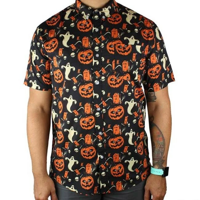 Creepy Co. Beistle® Graveyard Gourd Button Up Shirt *SALE* 5 Creepy Co. Beistle® Graveyard Gourd Button Up Shirt *SALE* - Image 5