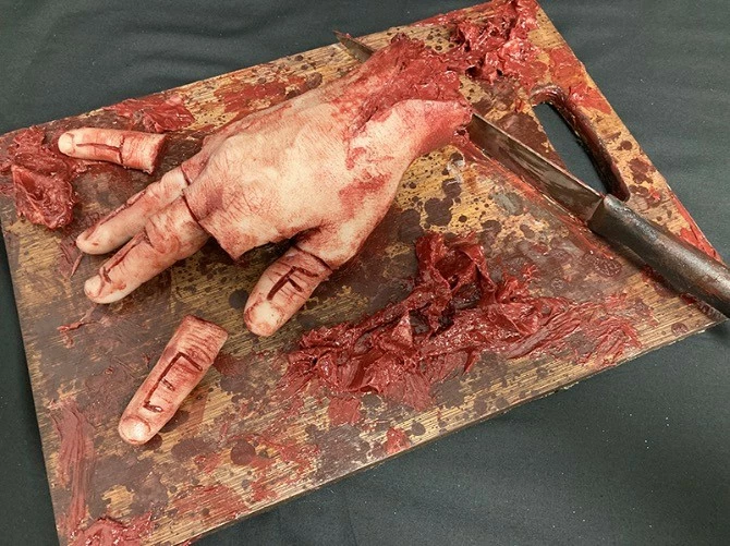 Mad About Horror Silicone Hand Chopping Board Escape Room Prop 8 Mad About Horror Silicone Hand Chopping Board Escape Room Prop - Image 8