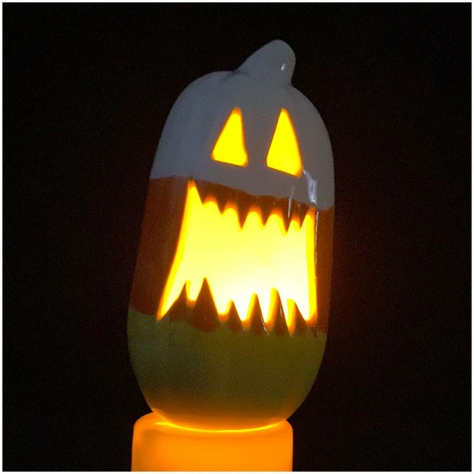 Ceramic Candy Corn Mini Pumpkin Fangs Black Star Ceramics - Image 2