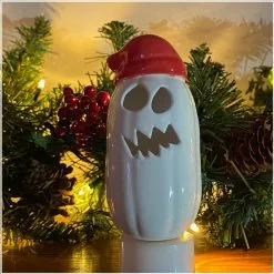 Ceramic Mini Ghost Pumpkin Santa Claws Black Star Ceramics -Halloween Gear Sales black star ceramics santa pumpkin 2 2