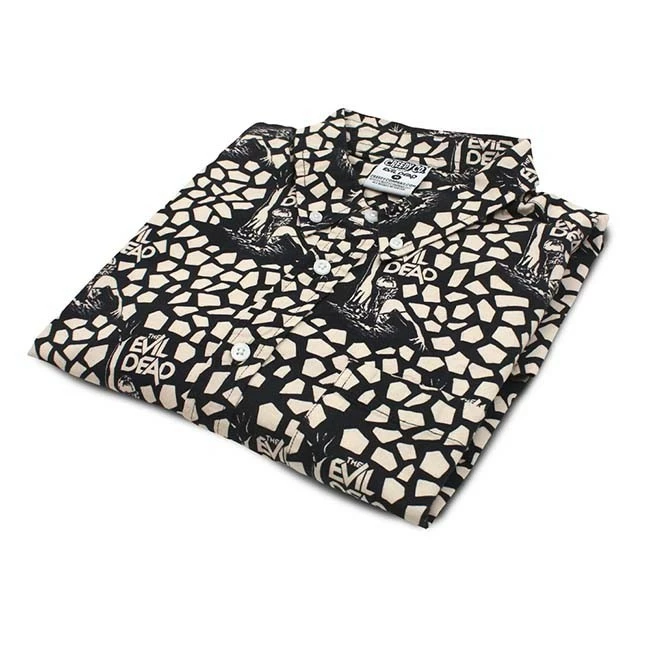 Creepy Co. Creepy Co Evil Dead Zipatone ButtonUp Shirt 4 Creepy Co. Creepy Co Evil Dead Zipatone ButtonUp Shirt - Image 4