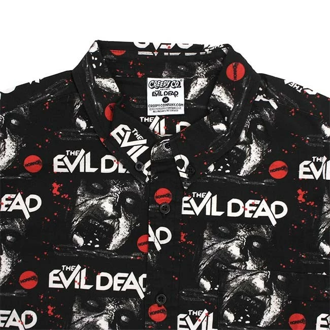 Creepy Co. Creepy Co Evil Dead CloseUp ButtonUp Shirt 3 Creepy Co. Creepy Co Evil Dead CloseUp ButtonUp Shirt - Image 3