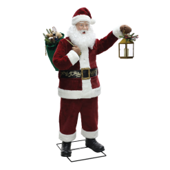 Seasonal Visions Deluxe 6ft Santa Greeter Animated Prop