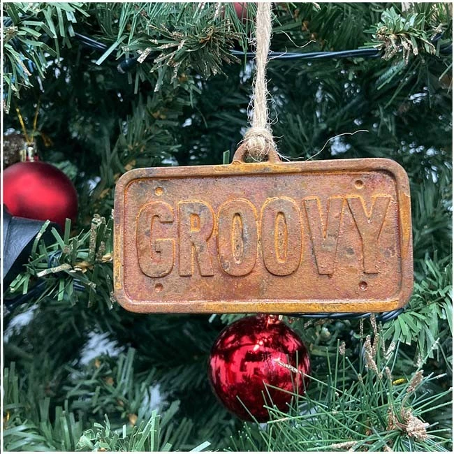 Burkbench Designs Christmas Tree Ornament Evil Dead, Groovy License Plate 1 Burkbench Designs Christmas Tree Ornament Evil Dead, Groovy License Plate