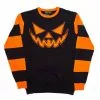 Kreepsville 666 Kreepsville666 Trick Or Treat Pumpkin Striped Sweater