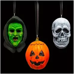 TRICK OR TREAT STUDIOS Holiday Horrors Halloween 3 Season Of The Witch Silver Shamrock 3 Pack Ornaments